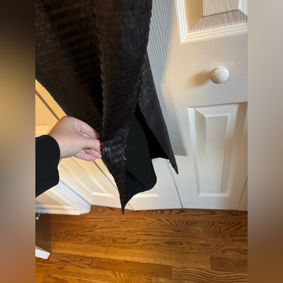 Karina Grimaldi Black Hayye Sequin Midi Dress XS NWT - Picture 5 of 5